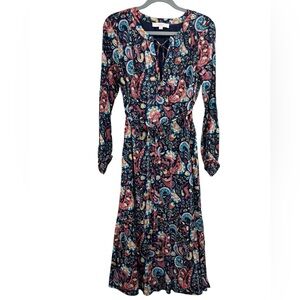 Loft Enchanted Forest Magical Mystical Unicorn Midi Dress Womens Medium